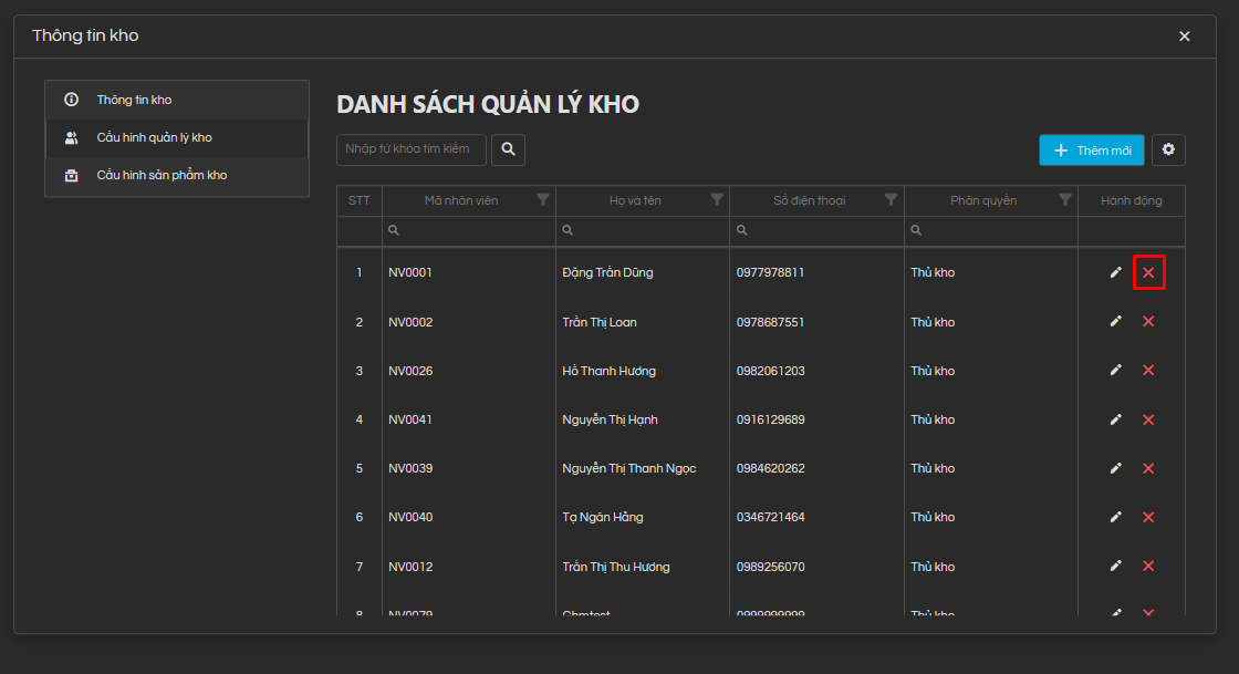 &nbsp; &nbsp; &nbsp; &nbsp; &nbsp; &nbsp; &nbsp; &nbsp; &nbsp; &nbsp; &nbsp; &nbsp; &nbsp; &nbsp; &nbsp; &nbsp; &nbsp; &nbsp; &nbsp; &nbsp; &nbsp; &nbsp; &nbsp; &nbsp; &nbsp; &nbsp; &nbsp; &nbsp; Xóa người quản lý kho